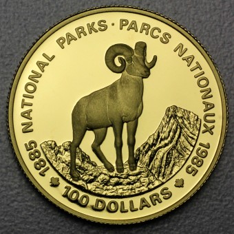 Goldmünze 100 Dollar "Nationalparks" 1985 (Kanada)