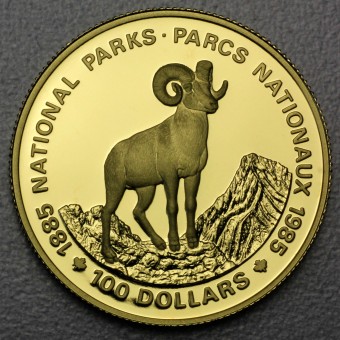 Goldmünze 100 Dollar "Nationalparks 1985" (Kanada) 