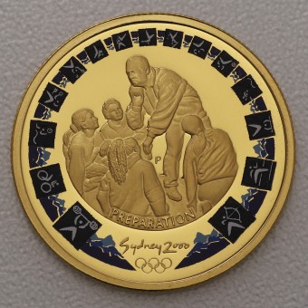 Goldmünze 100 Dollar "Kugelstoßen" 2000 (kol.) Sydney Olympics (Australien)