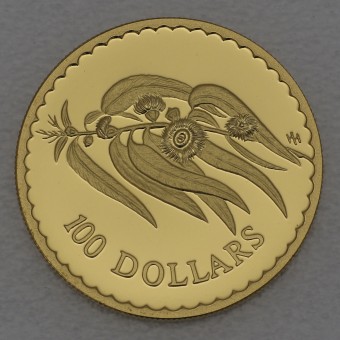 Goldmünze 100 Dollars "Tasmanian Blue Gum" 1996 Floral Emblems (Australien)