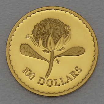 Goldmünze 100 Dollars "Waratah NSW" 1995 Floral Emblems (Australien)