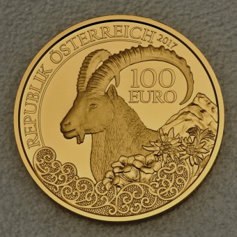 Goldmünze "100 Euro-2017 Steinbock" (Österreich) 