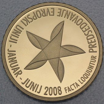 Goldmünze "100 Euro" 2008 EU-Ratspräsidentschaft (Slowenien)