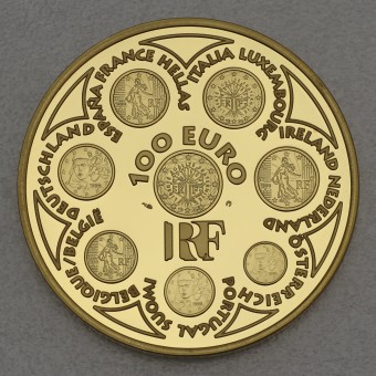 Goldmünze 100 Euro "First Collector Euro" 2002 (Frankreich)