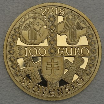 Goldmünze "100 Euro 2019" (Slowakei) Großmährischer Fürst Mojmir I.