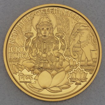 Goldmünze 100 Euro "Das goldene Indien" 2023 Magie des Goldes (Österreich)
