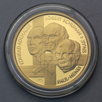 Goldmünze "100 Euro EU-Gründerväter-2002" (Belg) 