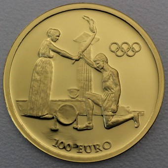 Goldmünze "100 Euro Feuerentzündung 2003" (Griech) 