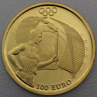 Goldmünze 100 Euro "Fackellauf – Start" 2004 Olympische Sommerspiele Athen 2004 (Griechenland)