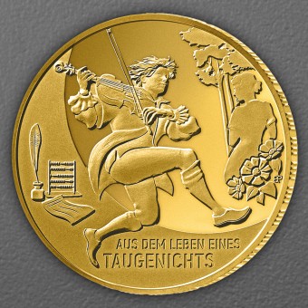 Goldmünze 100 Euro "Leben eines Taugenichts" 2025 Meisterwerke der deutschen Literatur (Deutschland)