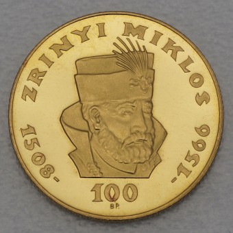 Goldmünze 100 Forint "Zrinyi Miklos" 1966 (Ungarn)