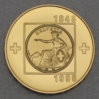 Goldmünze "100 Franken 1848-1998 150. Jubiläum" 150 Jahre Bundesstaat