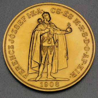 Goldmünze 100 Korona "Franz Joseph I." 1908 Nachprägung (Ungarn-Österreich)