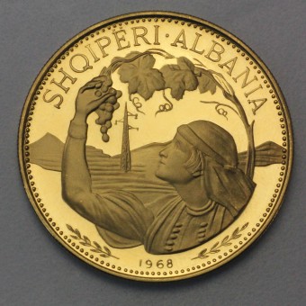 Goldmünze "100 Leke" 1968 (Albanien)