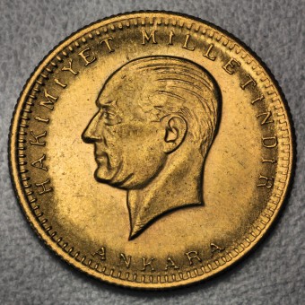 Goldmünze "100 Piaster - Atatürk/Inonu" (Türkei) 