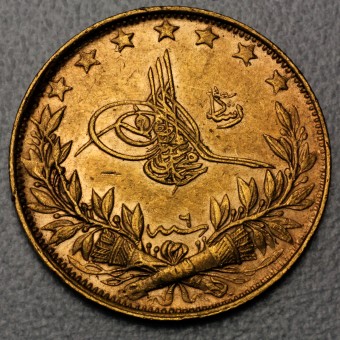 Goldmünze "100 Piaster - Tughra" (Türkei) 