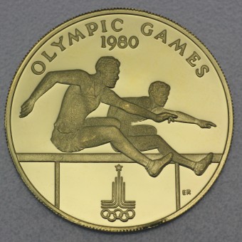 Goldmünze 100 Tala "Hürdenlauf" 1980 Olympic Games 1980 (Samoa)