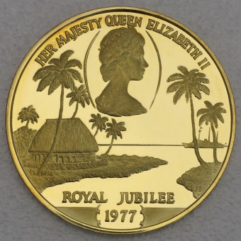Goldmünze 100 Tala "Queen's Silver Jubilee" 1977 (Samoa)