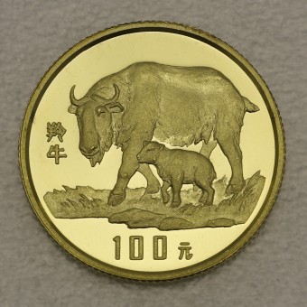 Goldmünze 100 Yuan "Bergschaf" 1992  (China)