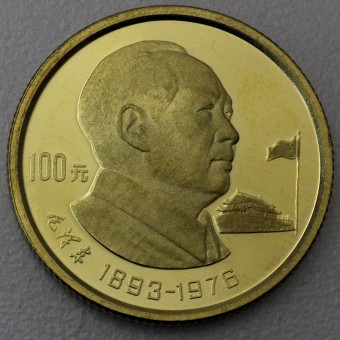 Goldmünze "100 Yuan 1993 Mao Zedong" (China) 