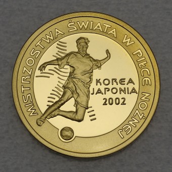 Goldmünze "100 Zloty 2002 - WM 2002" (Polen) 