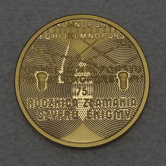 Goldmünze 100 Zloty "Enigma Code" 2007 75. Jahrestag der Entschlüsselung (Polen)