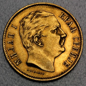 Goldmünze "10 Dinar" (Serbien) 
