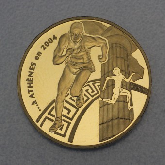 Goldmünze "10 Euro-2003 Athen-Lauf" (Frankr.)  