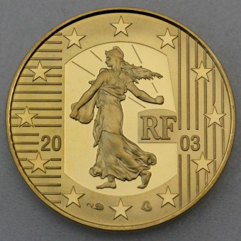 Goldmünze 10 Euro "Merci le Franc" 2003 (Frankreich)