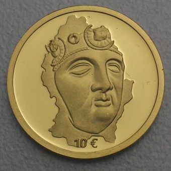 Goldmünze "10 Euro 2004" Die Maske von Hellange