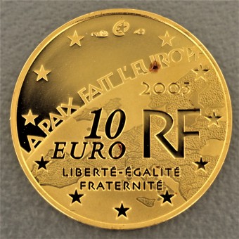 Goldmünze "10 Euro-2005 60 Jahre Frieden" (F)  