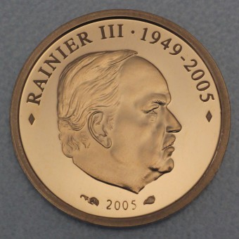 Goldmünze "10 Euro-2005 Fürst Rainier III" Monaco 