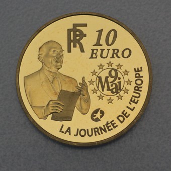 Goldmünze 10 Euro "R. Schumann" 2006 (Frankreich)