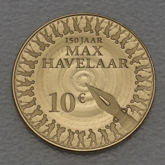 Goldmünze 10 Euro "Max Havelaar" 2010 (Niederlande)