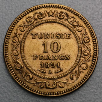 Goldmünze "10 Francs/Tunisie" (Tunesien) 