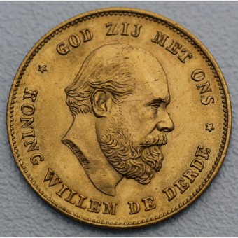Goldmünze "10 Gulden/Willem III" (Niederlande) 