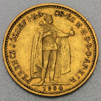 Goldmünze "10 Korona/Kronen" (Ungarn-Österreich) 