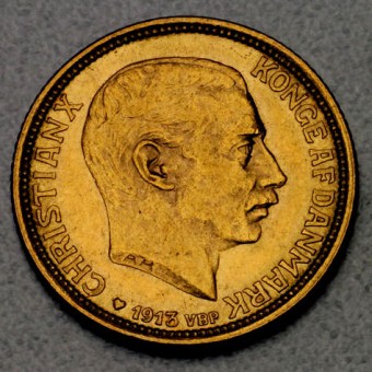 Goldmünze "10 Kronen/Christian X." (Dänemark) 