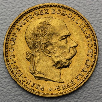 Goldmünze 10 Kronen 1892-1906 Originalprägung (Österreich)