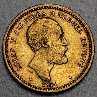 Goldmünze "10 Kronor-Oscar II" (Schweden) 
