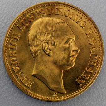 Goldmünze "10 Mark Friedrich August III" (Sachsen) 