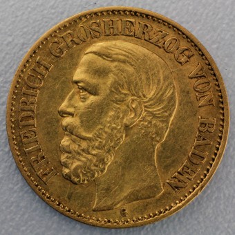 Goldmünze 10 Mark "Friedrich I." 1890-G J.188 (Baden)