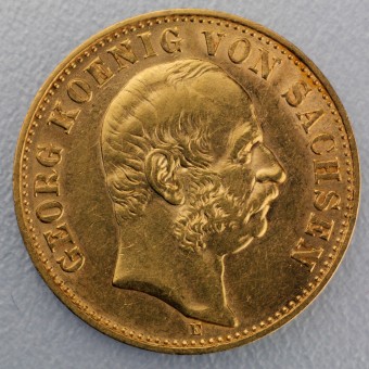 Goldmünze "10 Mark Georg" (Sachsen) 