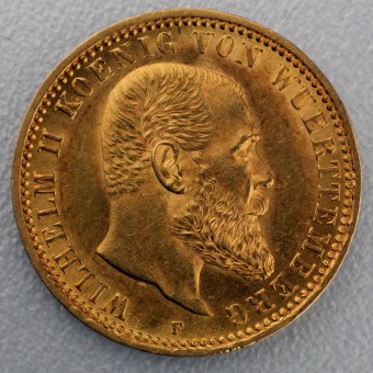 Goldmünze "10 Mark König Wilhelm II." (Württmbg.) 