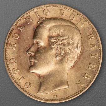 Goldmünze 10 Mark "Otto" 1890-D J.199 (Bayern)