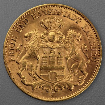 Goldmünze 10 Mark "Stadtwappen Hamburg" 1905-J J.211 (Hamburg)