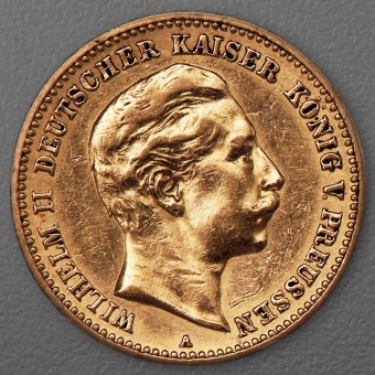 Goldmünze 10 Mark "Wilhelm II." 1890-A J.251 (Preußen)