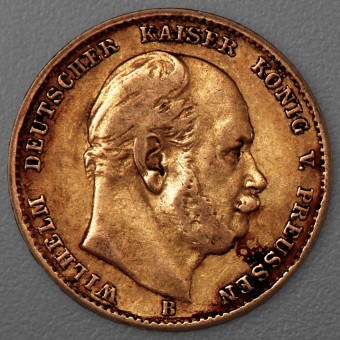 Goldmünze 10 Mark "Wilhelm I." 1872-B J.242 (Preußen)