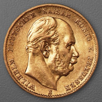 Goldmünze 10 Mark "Wilhelm I." 1873-B J.242 (Preußen)