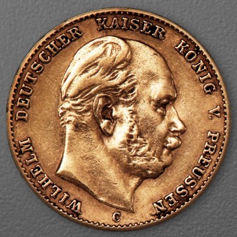 Goldmünze 10 Mark "Wilhelm I." 1874-C J.245 (Preußen)